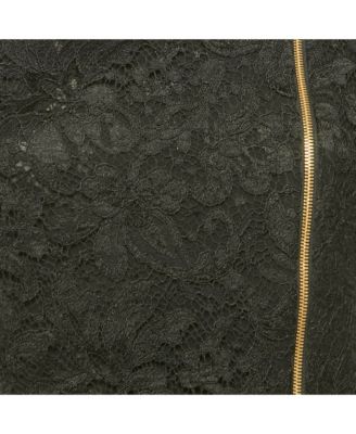 Women's Black Lace Zip-Up Jacket