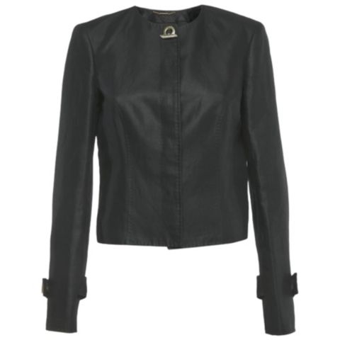 Женские куртки Pre-Owned Versace Women's Black Cotton Blend Button Front Jacket