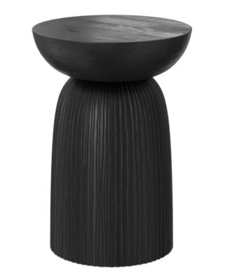 Boyd 13" Mango Wood Solid Line Accent Table