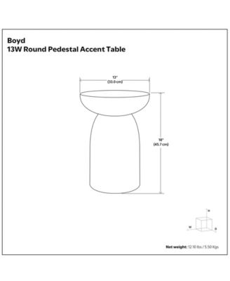 Boyd 13" Mango Wood Solid Accent Table