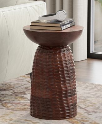 Boyd 16" Mango Wood Solid Tall Accent Table