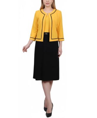 Petite 3/4 Sleeve 2 Piece Dress Set