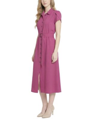 Petite Midi Petal Sleeve Dress