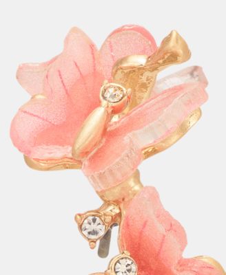 Colored Butterfly Hoop Earrings