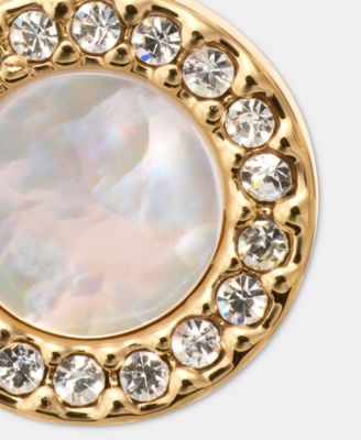 Mother of Pearl Inlay Statement Drop Earrings