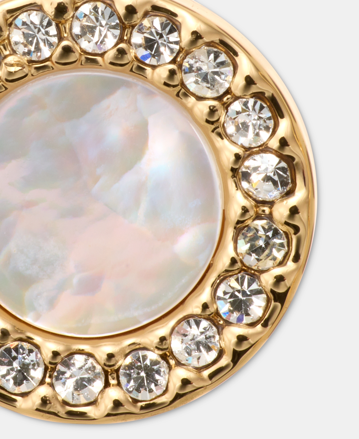 Dkny Mother of Pearl Inlay Statement Drop Earrings