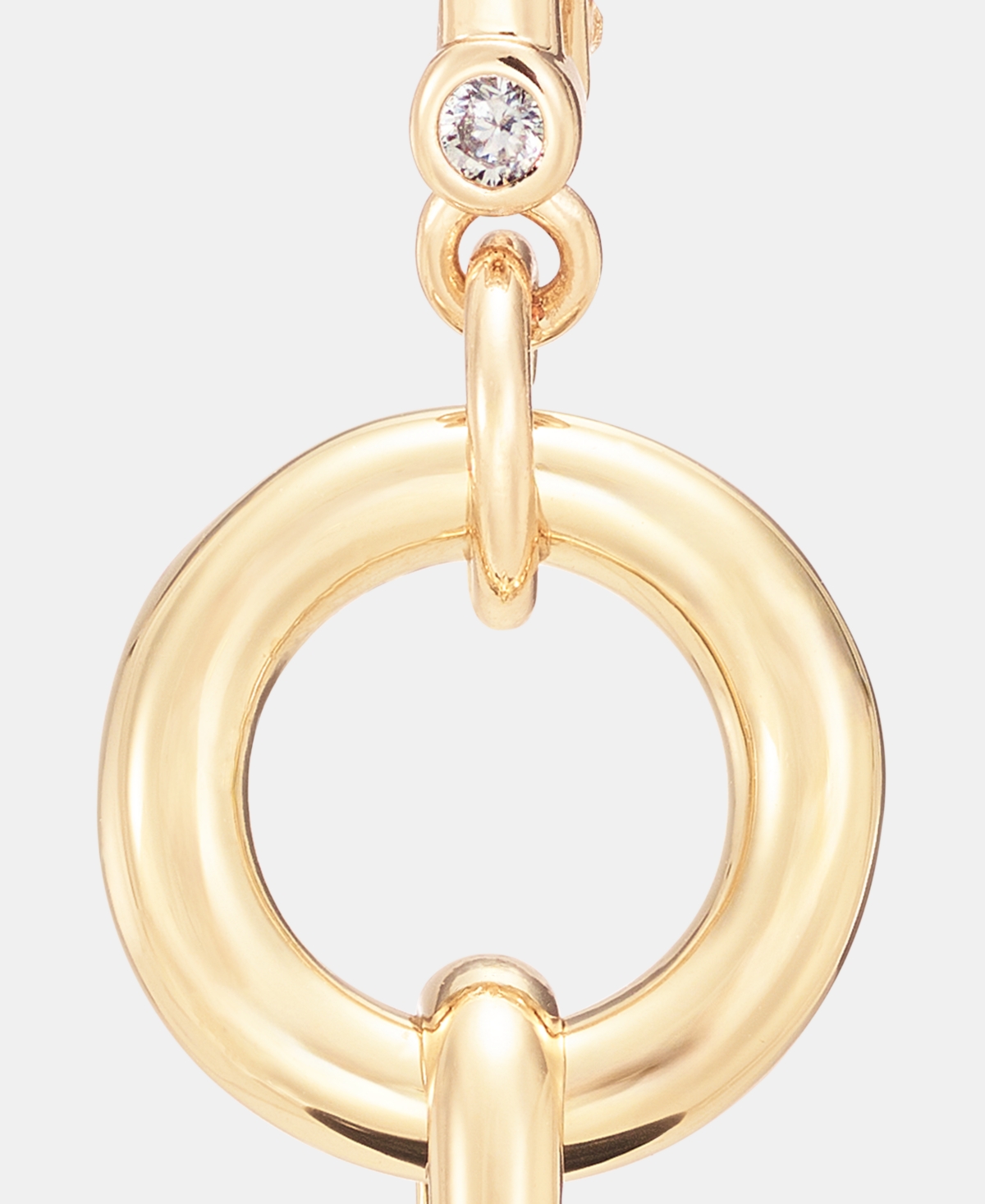 Dkny Jet Ring Open Double Drop Earrings