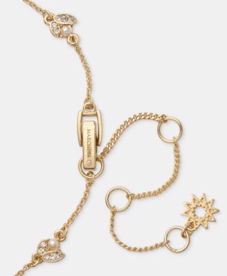 Crystal & Imitation Pearl Station Necklace, 16" + 3" extender