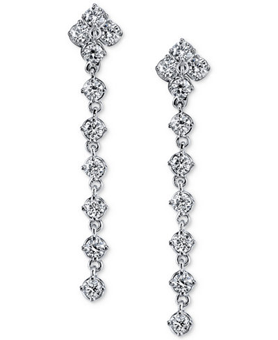 Sirena Diamond Drop Earrings (1 ct. t.w.) in 14k White Gold