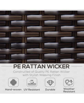 6-Piece Outdoor Patio Rat Wicker Furniture Sofa Set w/ Cushion