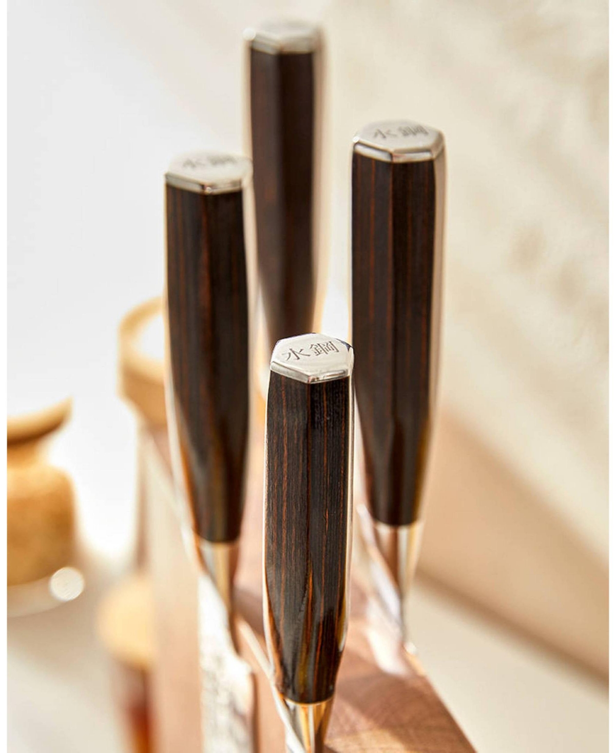 Cuisine::pro Damashiro Emperor Stainless Steel 6-Pc. Nanashi Knife Block Set