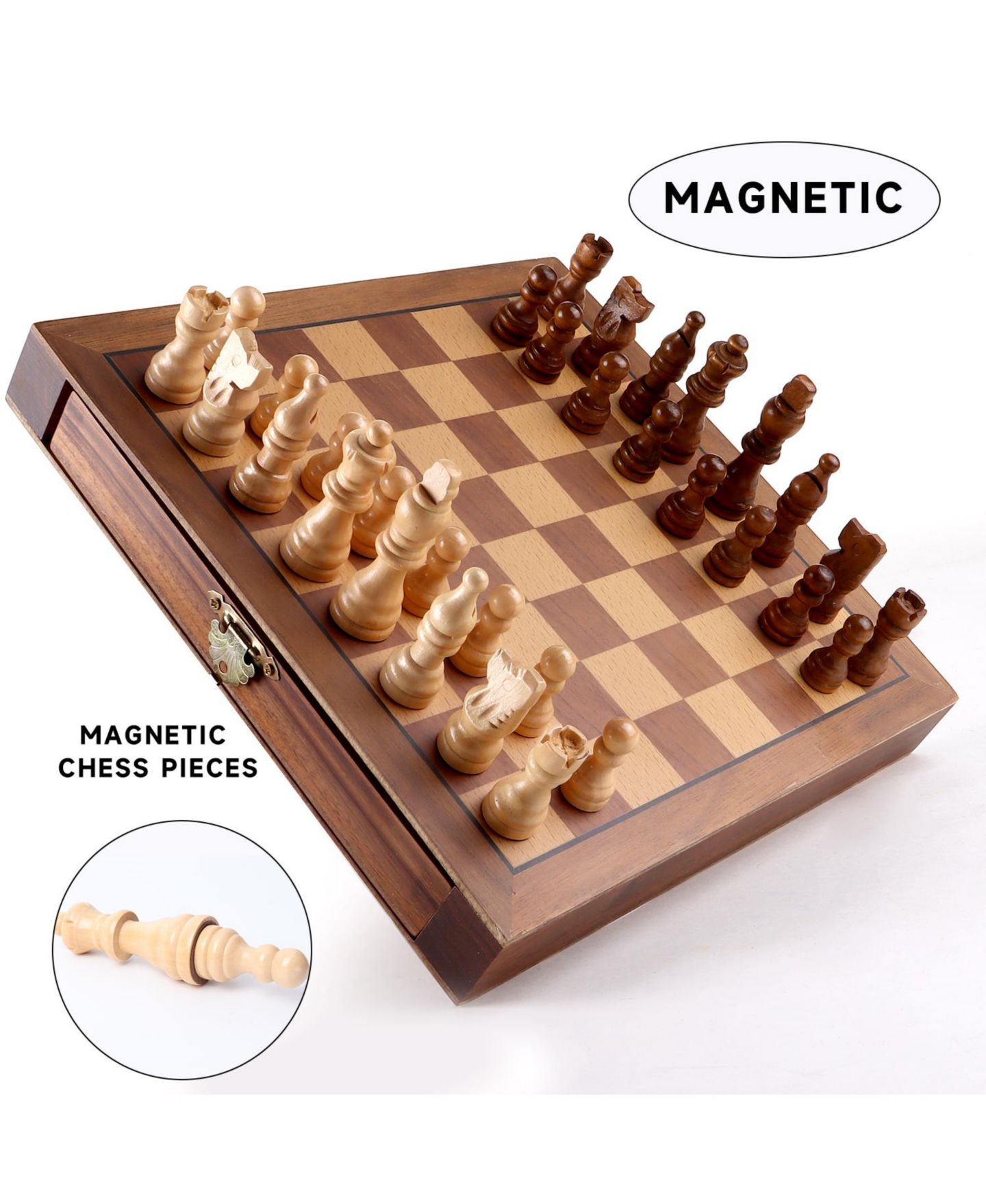 Детские настольные игры GSE Games & Sports Expert Magnetic Chess Game Set Board Game, Ages 6+ — фото 4