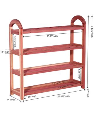 CedarFresh 4-Tier Cedar Shoe Rack