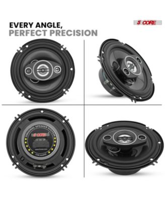 Coaxial Car Door Speakers 6” Pair 500W 4Ohm 2 Way Component Subwoofer Audio w Super Tweeter