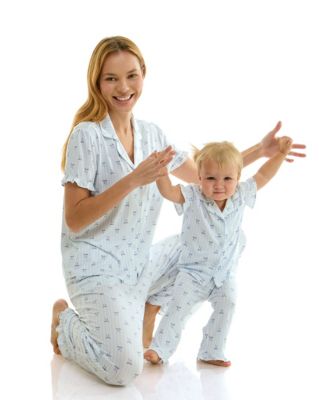 Toddler Mommy and Me Notch Collar Shirt & Pants, 2-Piece Set