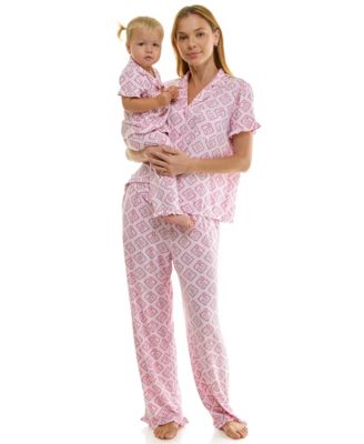 Sincerely Jules Mommy & Me Notch Collar Shirt & Pants, 2-Piece Set