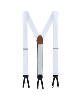 Men's Jefferson Brushed Pinstripe Elastic Formal End Suspenders