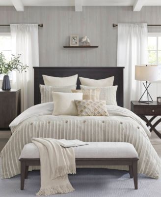 Essence Oversized Cotton Clipped Jacquard 8-Pc. Comforter Set, Queen