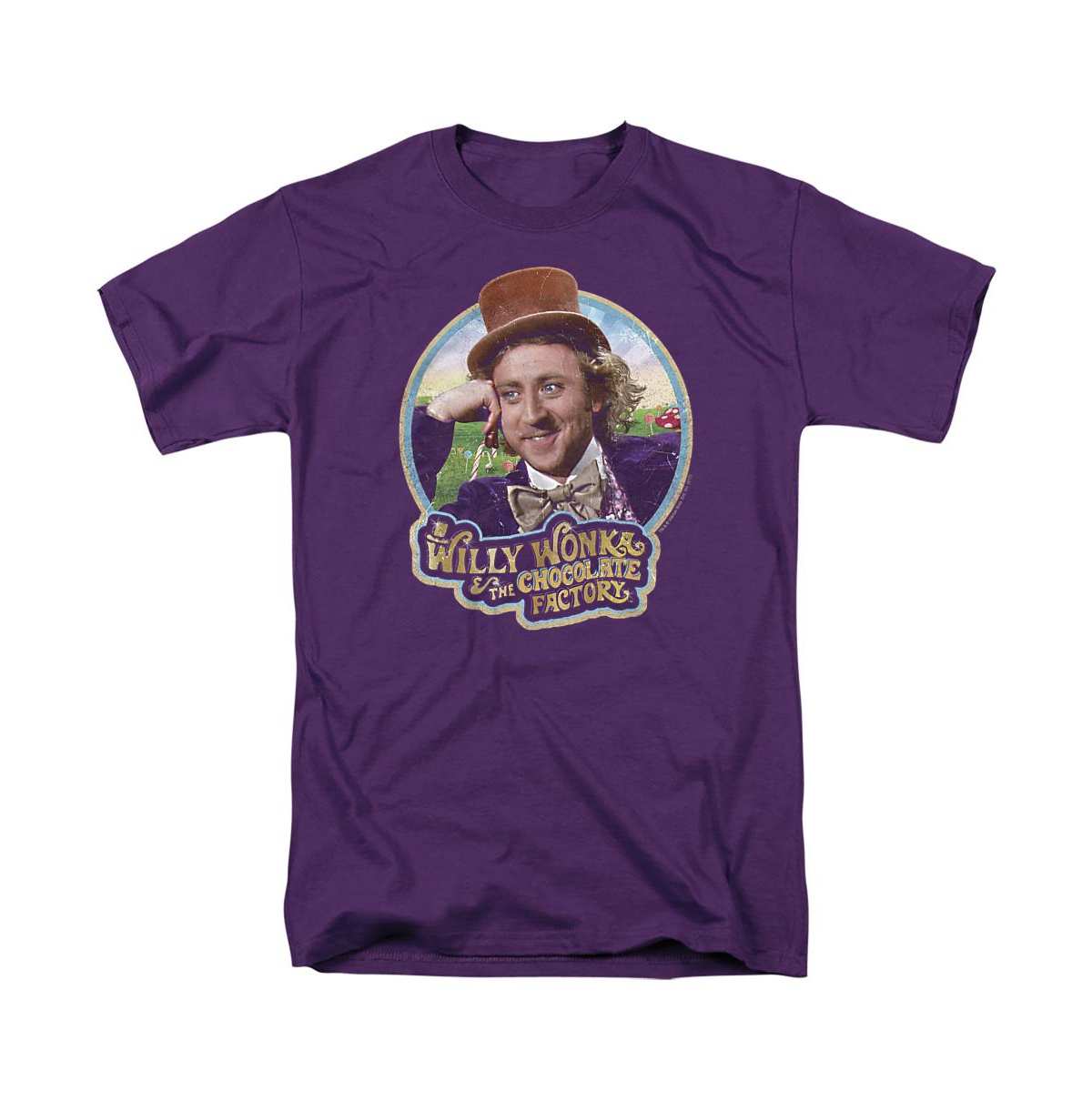 Willy Wonka & The Chocolate Factory Men's Its Scrumdiddlyumptious T Shirt - Purple