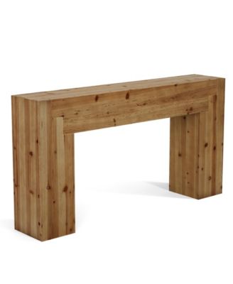 Solid Wood Console Table for Living Room, 62.99-Inch Farmhouse Entryway Table Indoor for Foyer, Hallway