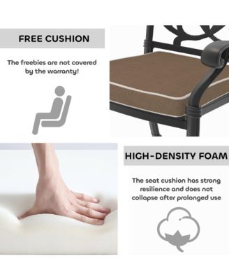 5-Piece Set Of Cast Aluminum Patio Furniture With Cushions