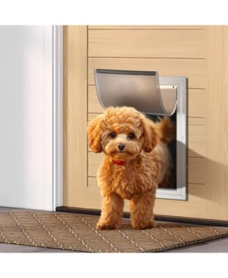 XL Pet Door with Aluminum Frame and Lock, 16.65" x 27.44", Weatherproof Flap Design
