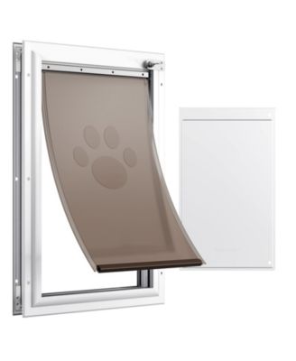 XL Pet Door with Aluminum Frame and Lock, 16.65" x 27.44", Weatherproof Flap Design