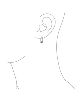 Bali Tribal Continuous Endless Tiny Hoop Earrings Oxidized .925 Sterling Silver .75 Inch Diameter