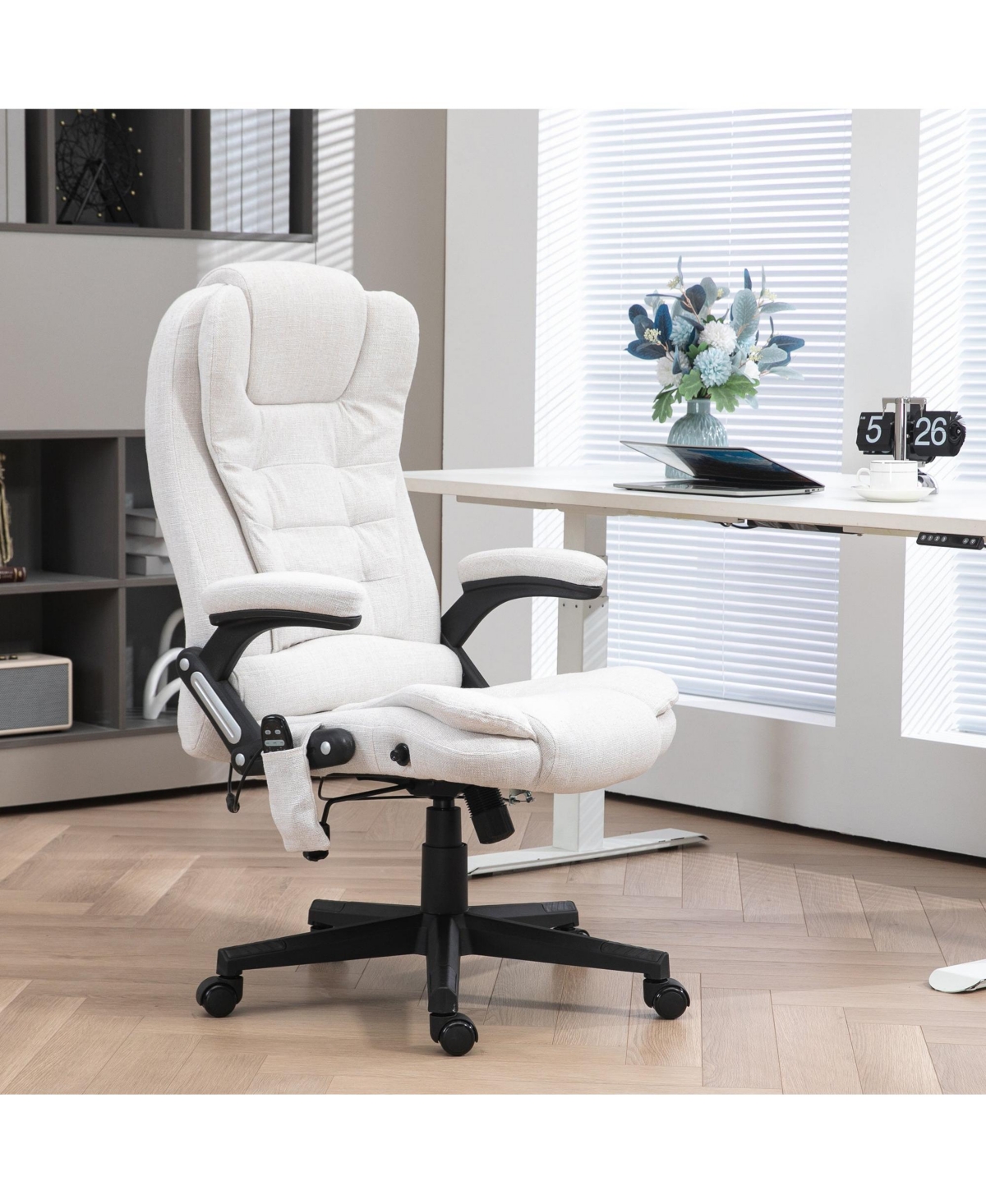 Boyel Living 6 Point Vibrating Massage Office Chair with Heat High Back Reclining Executive Chair