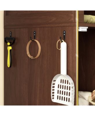 37.4" Cat Litter Box Enclosure Furniture, 2-in-1 Hidden Bed with Storage,Brown