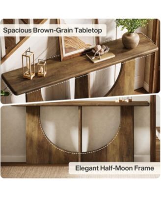 Console Table for Entryway, 71-Inch Farmhouse Entryway Table with Sturdy Geometric Frame, Extra Long Sofa Console Behind The Couch