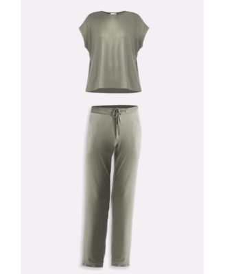 Women's Relaxed Tee Set in Olive