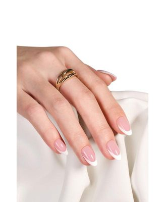 X Press Short Almond French Tip Press-On Nails Kit (224 pcs)