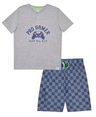 Boys' 6-18 Pro Gamer Top & Shorts, 2-Piece Pajama Set