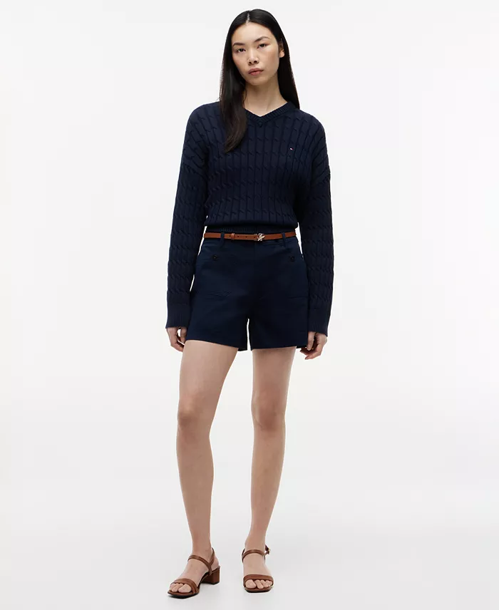 Women's Twill Patch Pocket Shorts - thumbnail 7