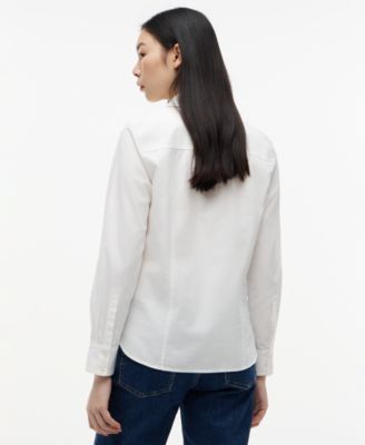 Women's Classic Poplin Roll-Tab Long-Sleeve Shirt