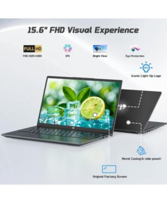 15.6" FHD IPS Student Laptop 8GB RAM 512GB SSD, 4 Cores 13th Gen Intel N150 3.6GHz Fingerprint Wi-Fi 6