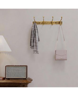 Vintage Aluminum Coat Rack with Rust-Resistant Hooks for Heavy Loads