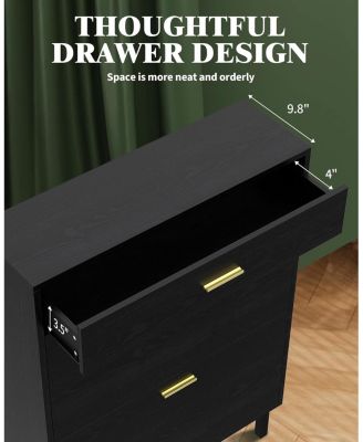 Shoe Storage Cabinet with Dual Flip Drawers, Space-Saving Shoe Organizer for Entryway, Hallway, or Mudroom, Hidden Shoe Rack Cupboard