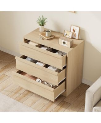 3 Drawer Dresser for Bedroom Nightstand 3 Chest of Drawers with Large Storage