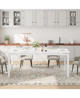 Kitchen Table 79 Inch Industrial Dining Table Large Rectangle Kitchen Table