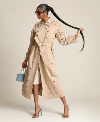 Women's Studded Belted Trench