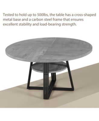 Kitchen Table 47.2 inch Round Dining Table for Dining Room, Home Office, Living Room