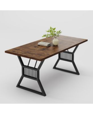 Kitchen Table 70.8in Dining Table for 4-6 Rectangular Table for Kitchen and Dining Room Farmhouse Kitchen Tables