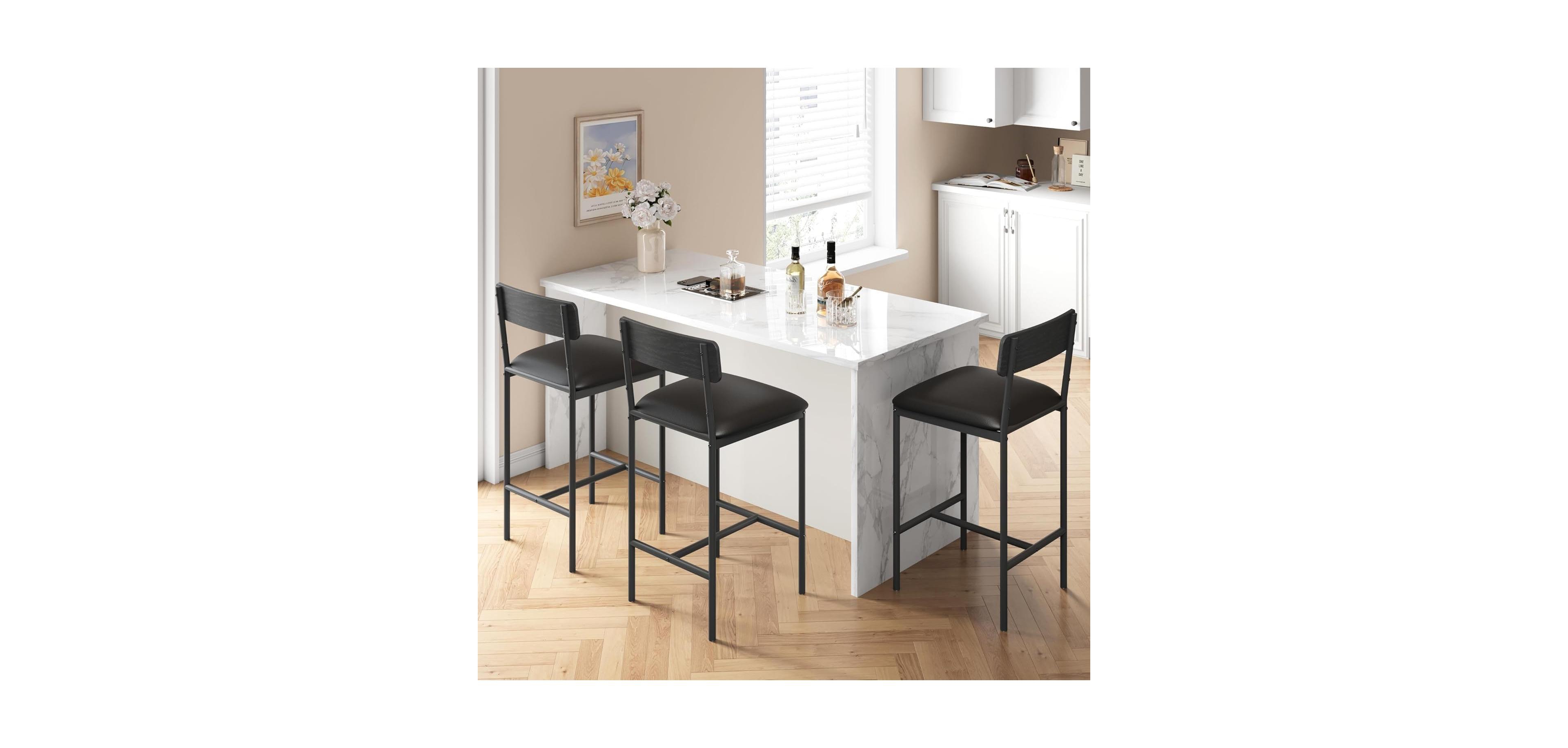 Gaomon Kitchen Table Bar Stools Set of 2 Kitchen Bar Stools for Dining Room, Home Office