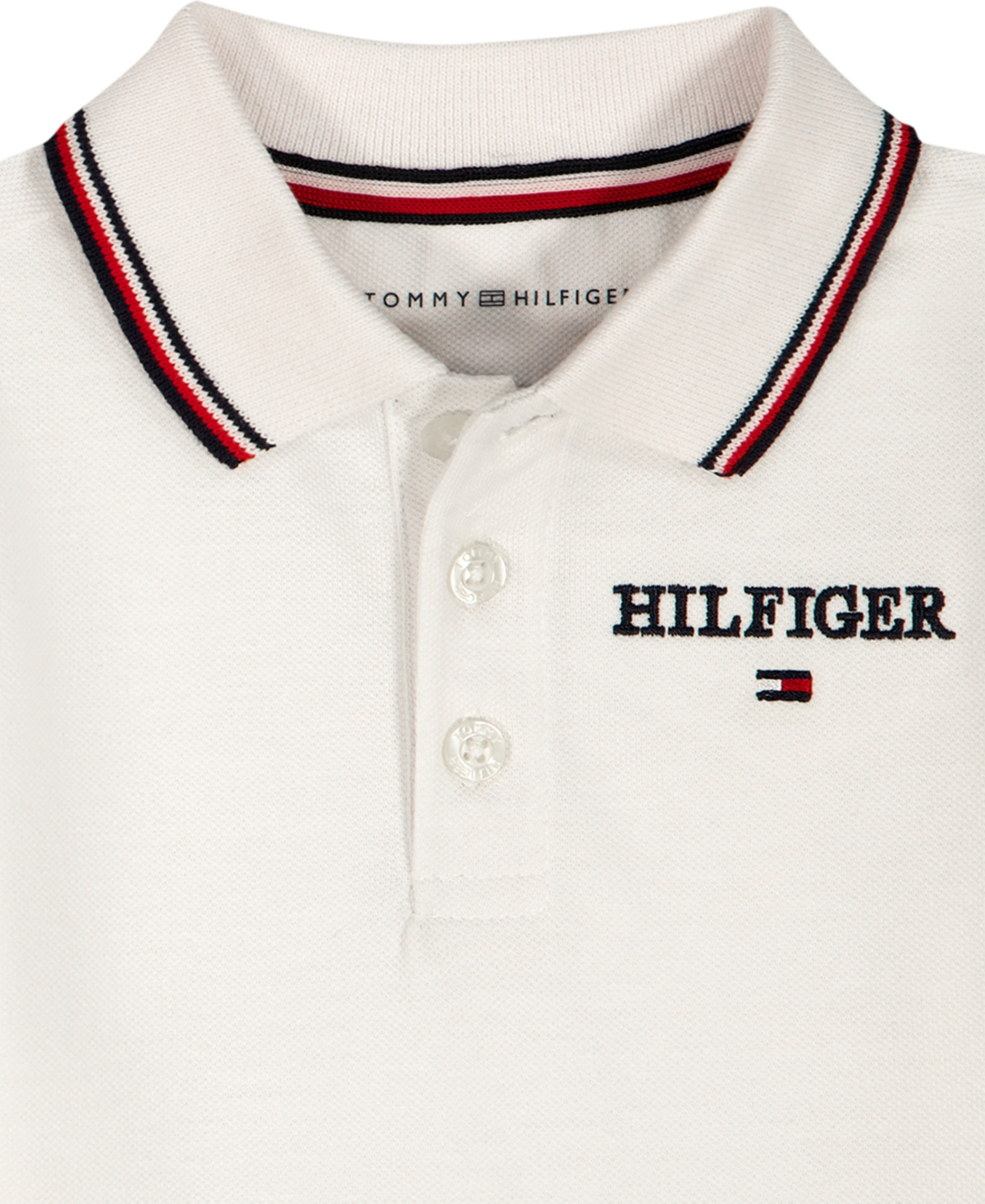 Tommy Hilfiger Baby Boys' Polo Collar T-Shirt & Ribbed Waistband Shorts, 2-Piece Set