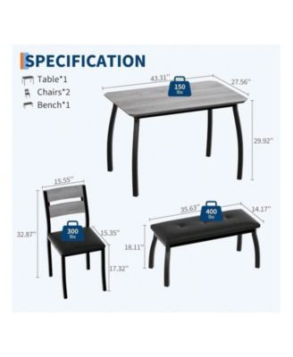 Kitchen Table Home Dining Table Set For 4 Wooden Kitchen Table for Dining Room, Home Office, Living Room