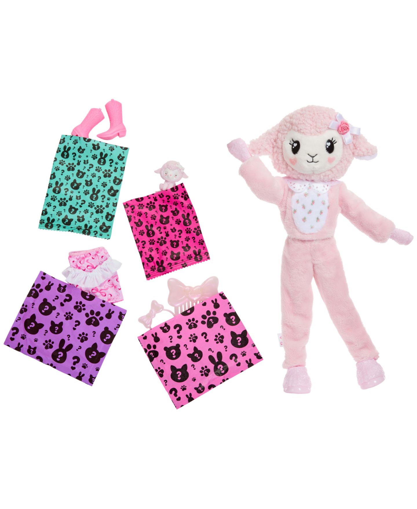 Детская кукла Barbie Cutie Reveal Cuddly Color-Change Fashion Doll, Ages 3+ — фото 3
