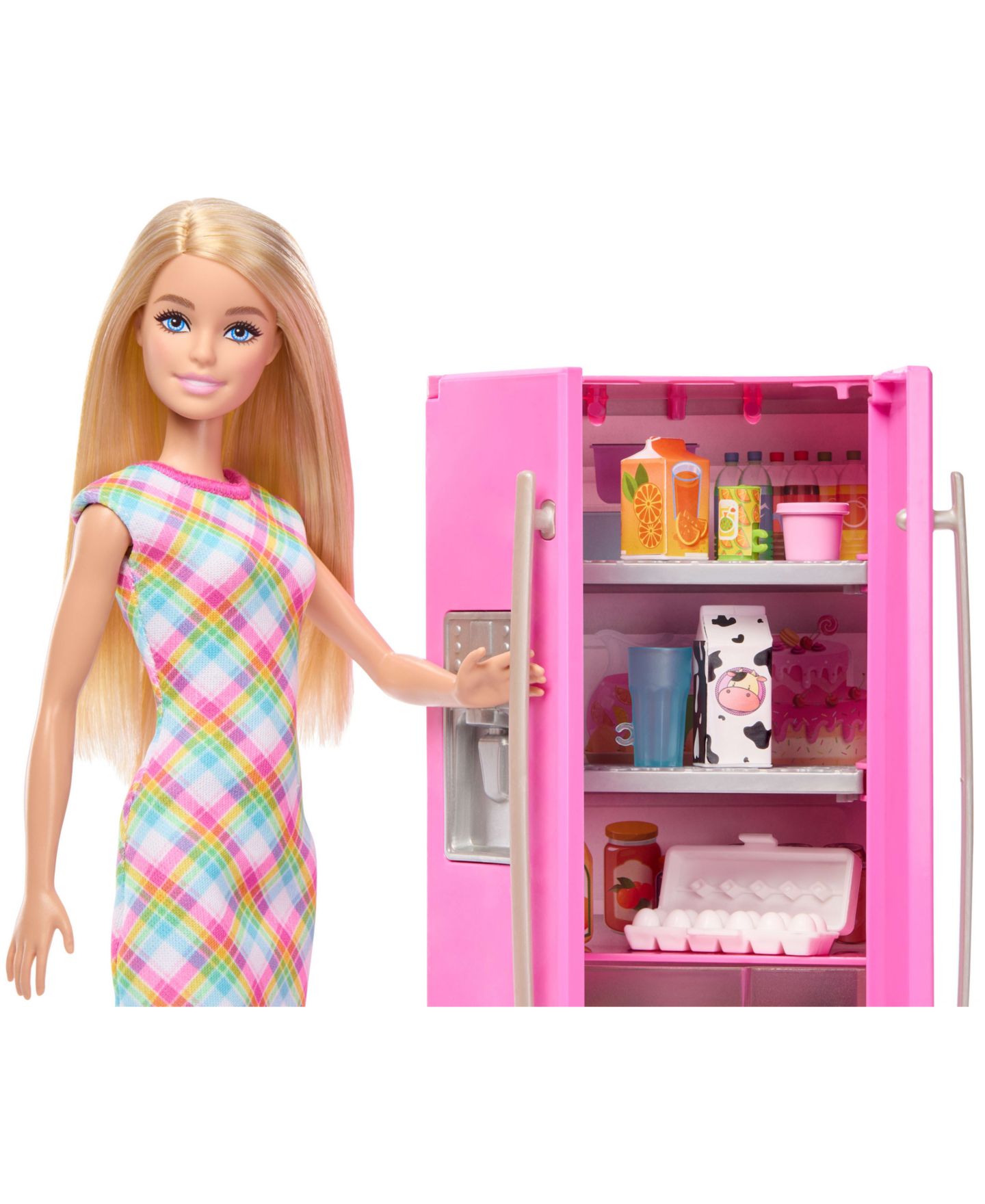 Детский игровой набор Barbie Kitchen Playset with Refrigerator and Working Doors, Ages 3+ — фото 2