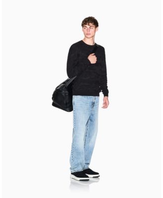 Men's Jacquard Camouflage Mercerized Cotton Sweater